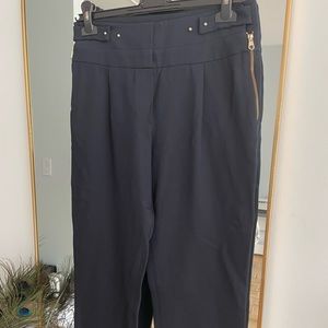 Boss by Hugo Boss - Gold Button and Zipper Wool Pants